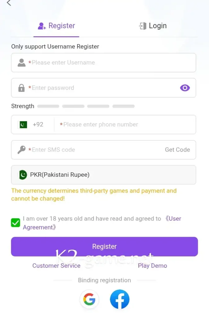 k2 Game Login